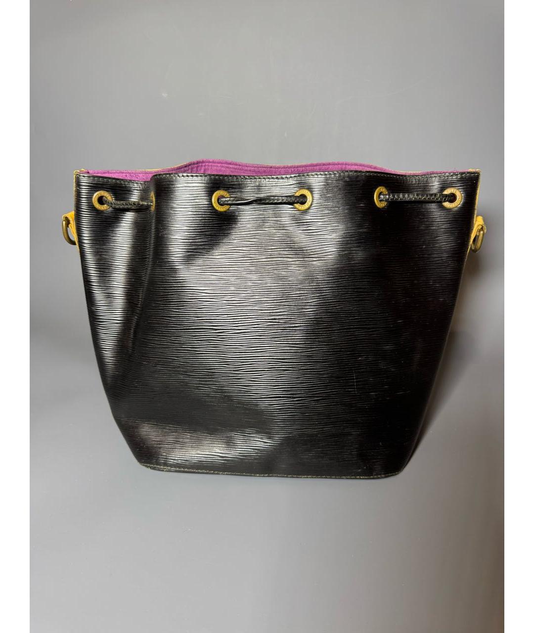 LOUIS VUITTON Черная кожаная сумка через плечо, фото 3