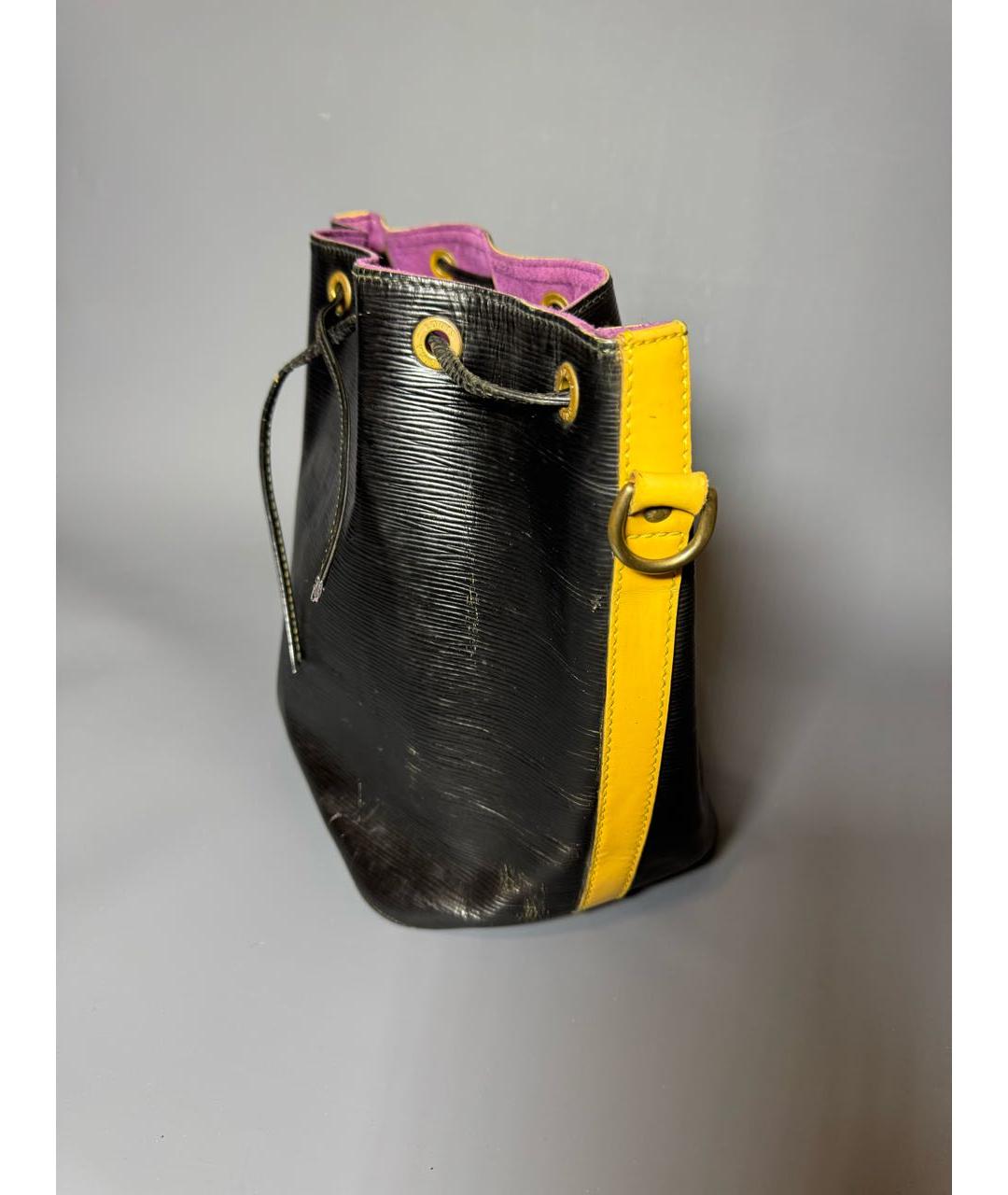 LOUIS VUITTON Черная кожаная сумка через плечо, фото 2