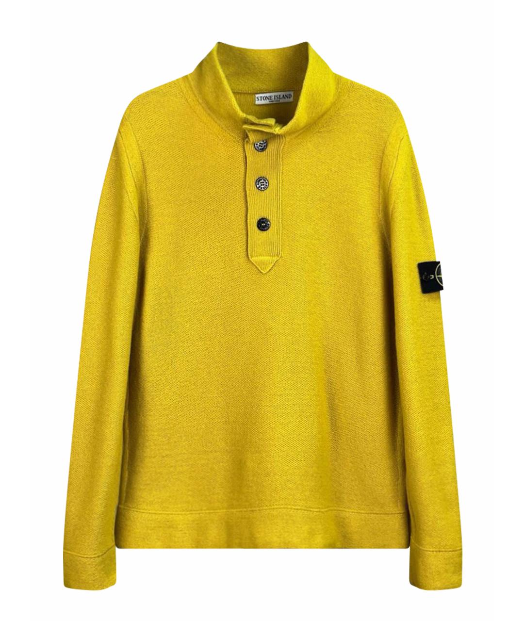 STONE ISLAND Горчичный джемпер / свитер, фото 1