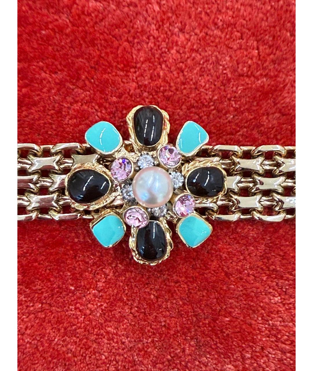 CHANEL Золотой металлический браслет, фото 3