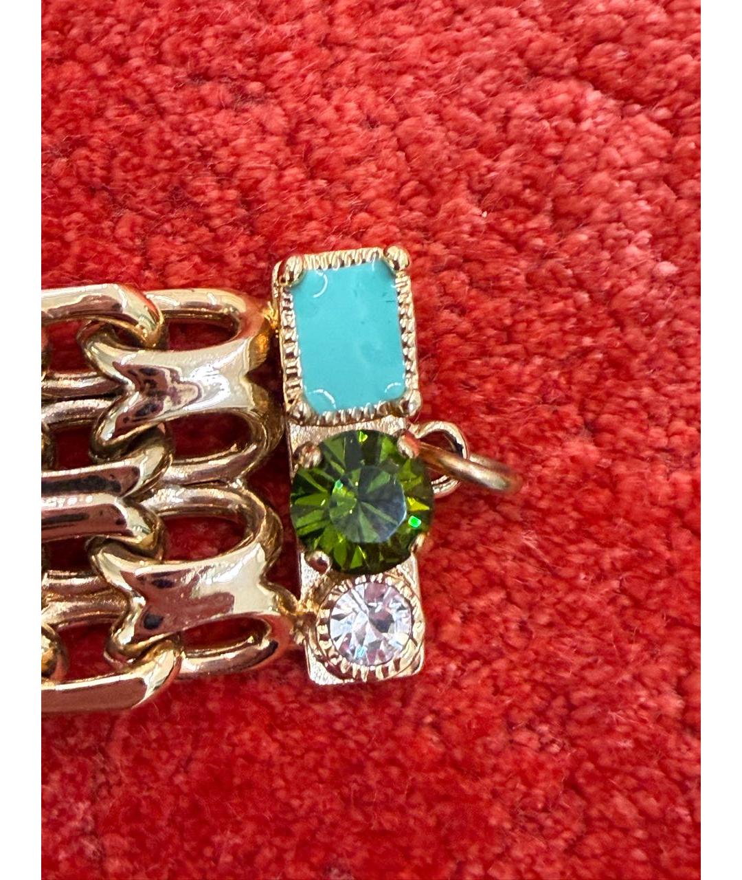 CHANEL Золотой металлический браслет, фото 6