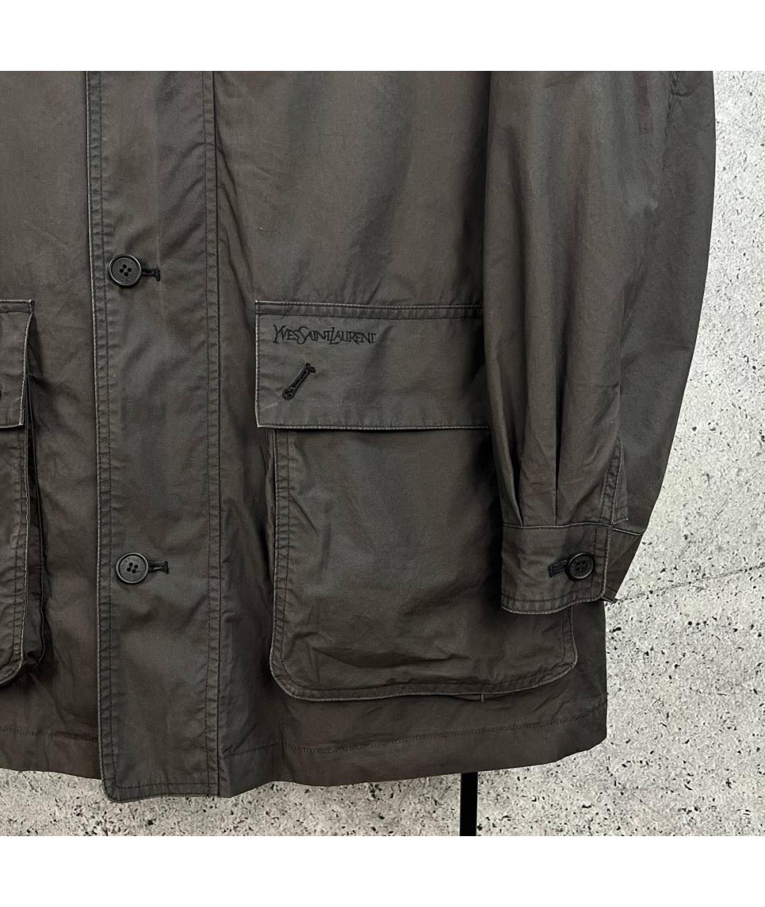 SAINT LAURENT Коричневая куртка, фото 5