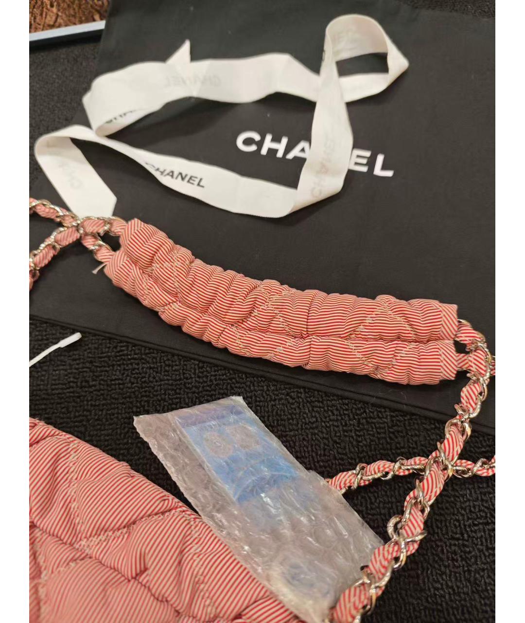 CHANEL Розовая тканевая сумка через плечо, фото 2