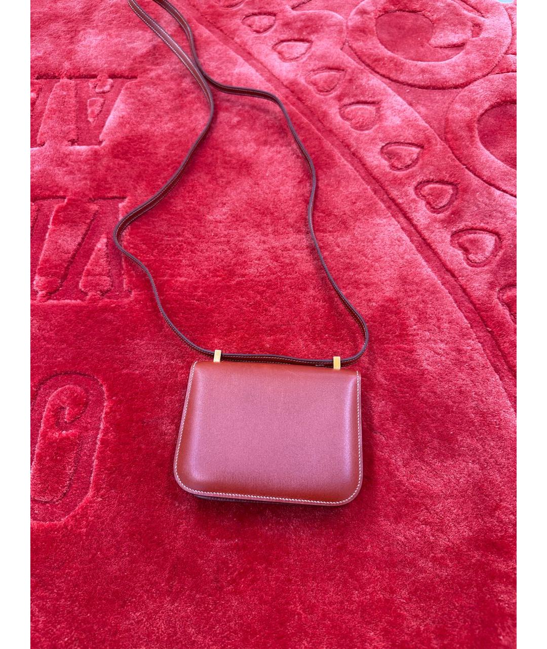 HERMES Коричневая кожаная сумка через плечо, фото 3