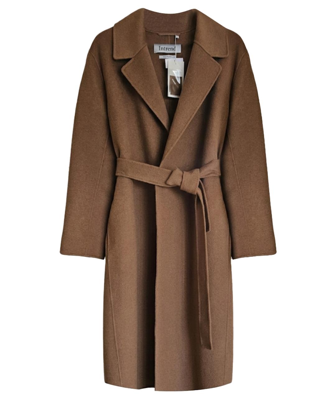 MAX MARA Коричневое шерстяное пальто, фото 1