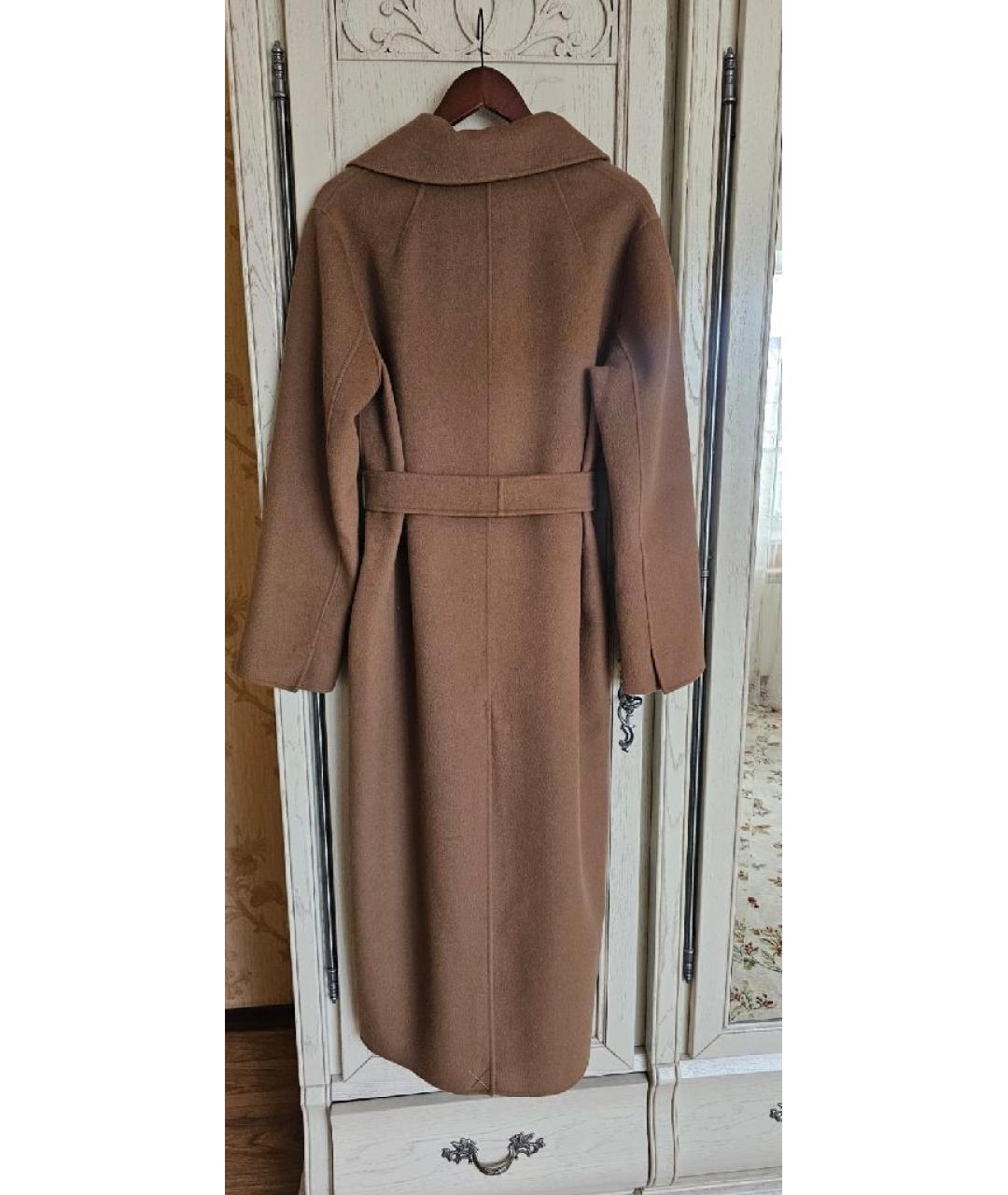 MAX MARA Коричневое шерстяное пальто, фото 2