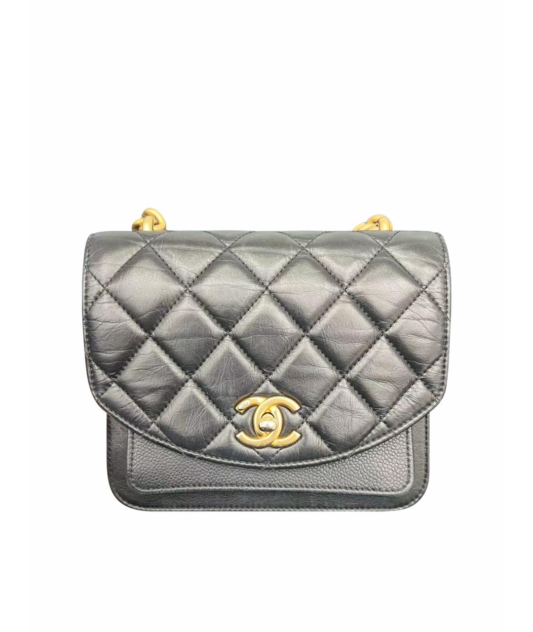 CHANEL Черная кожаная сумка через плечо, фото 1