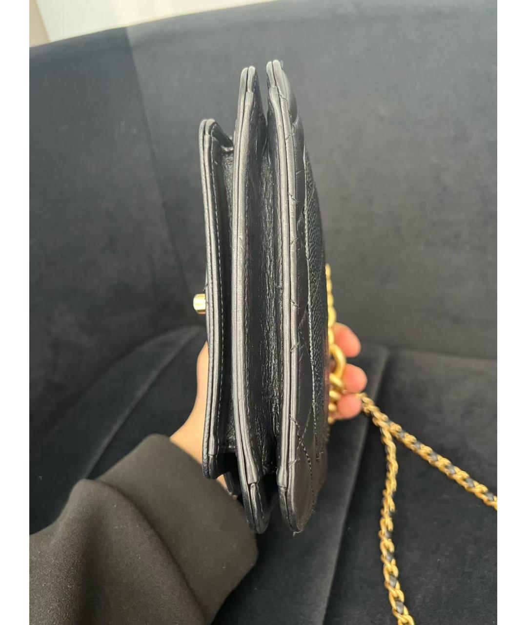 CHANEL Черная кожаная сумка через плечо, фото 4