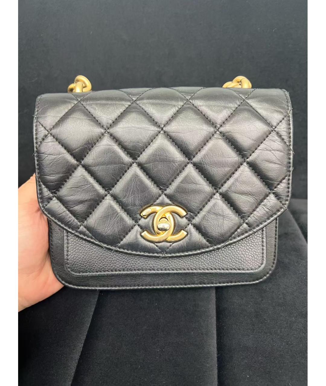 CHANEL Черная кожаная сумка через плечо, фото 5