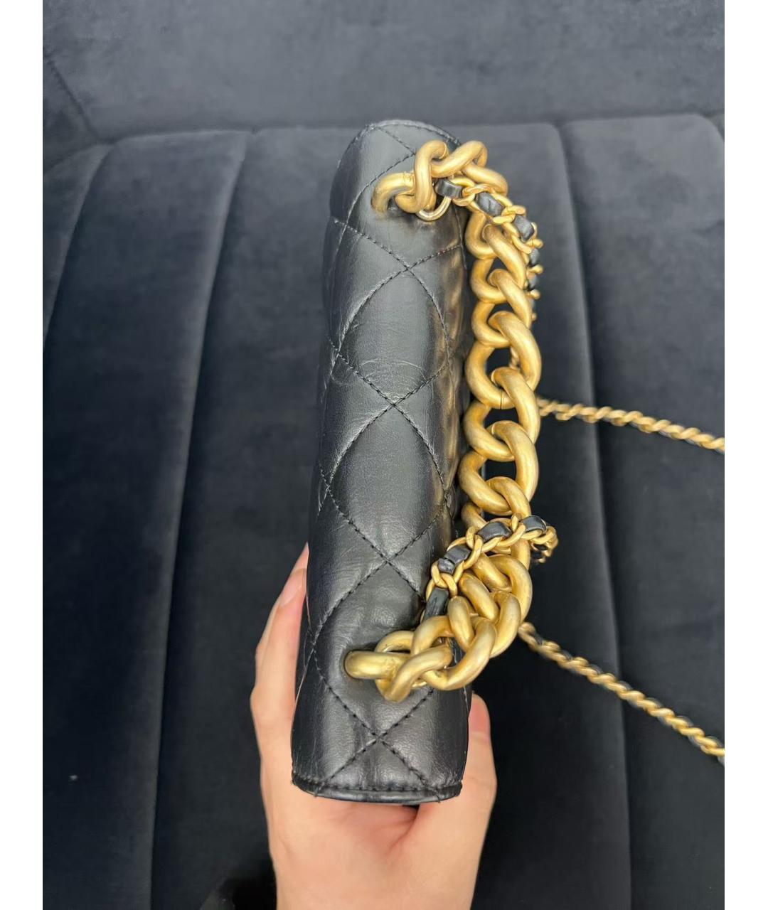 CHANEL Черная кожаная сумка через плечо, фото 3