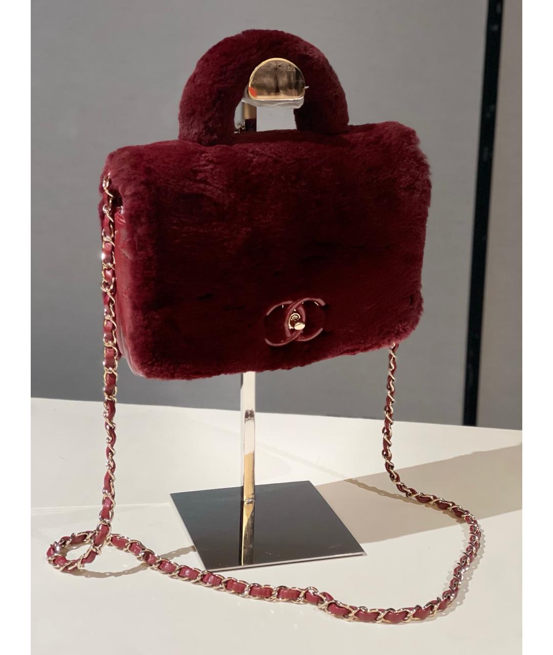 CHANEL Красная кожаная сумка с короткими ручками, фото 10