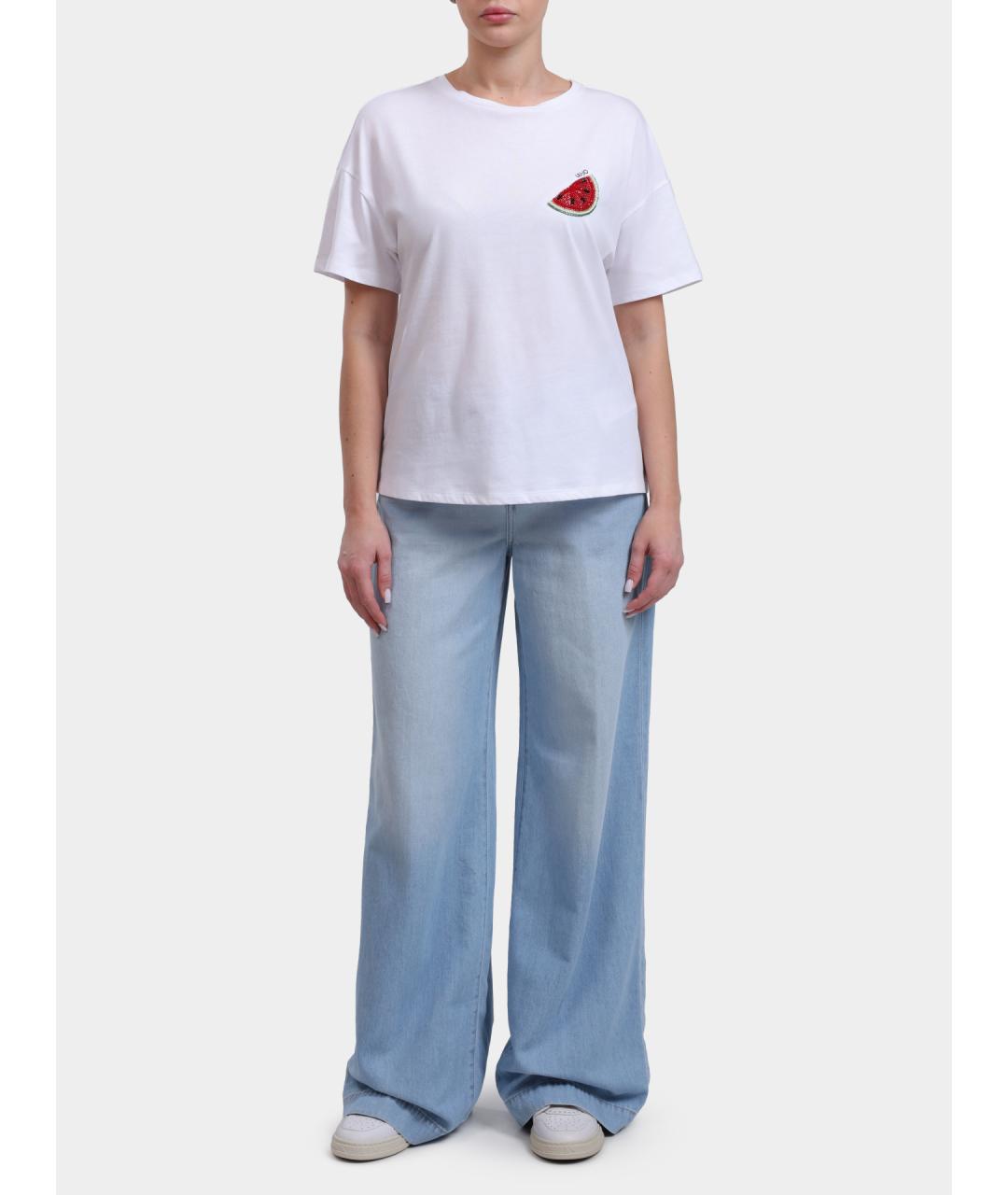 LIU JO Голубые прямые джинсы, фото 2