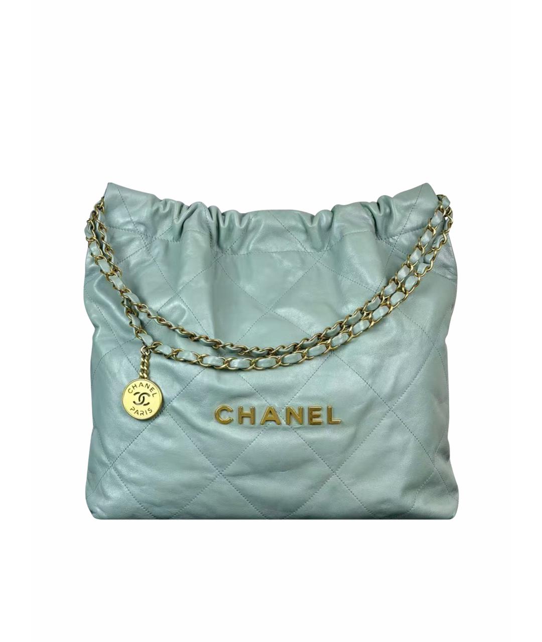 CHANEL Зеленая кожаная сумка тоут, фото 1