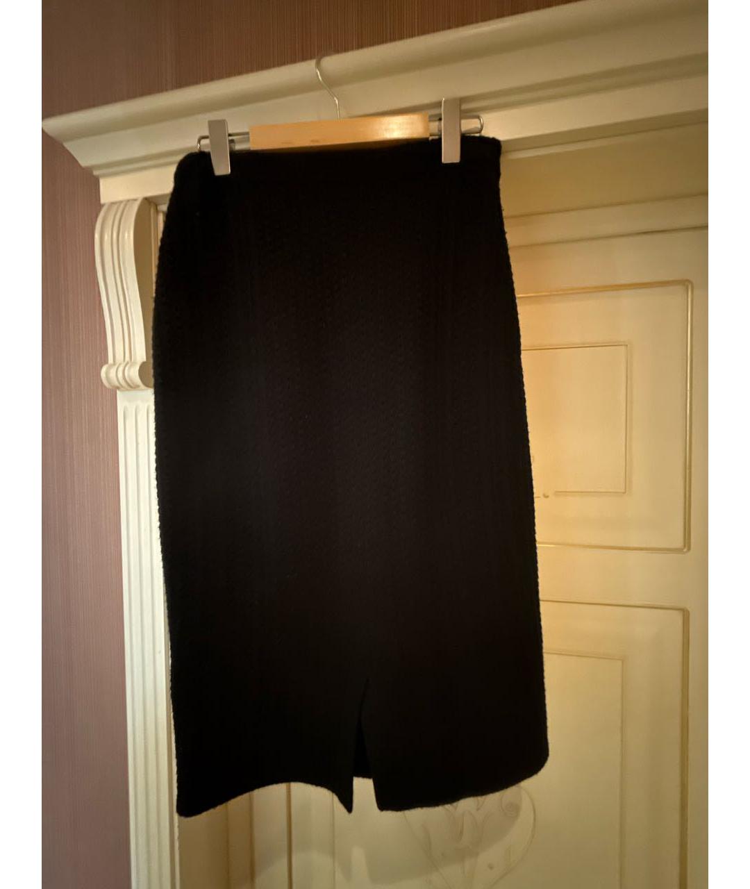CHANEL Черная кашемировая юбка миди, фото 2