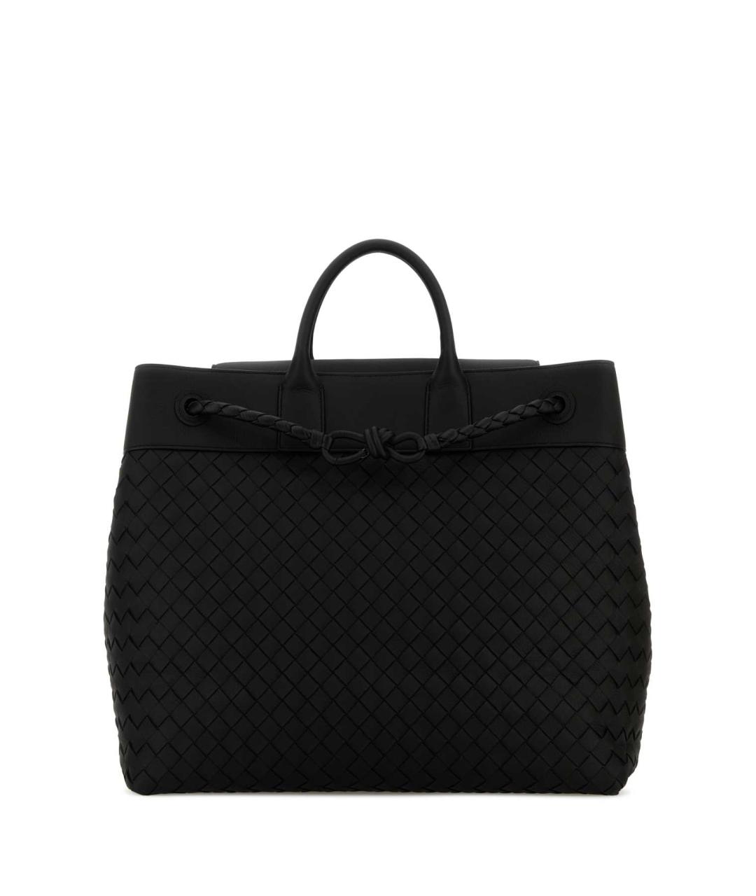 BOTTEGA VENETA Черная кожаная сумка на плечо, фото 1