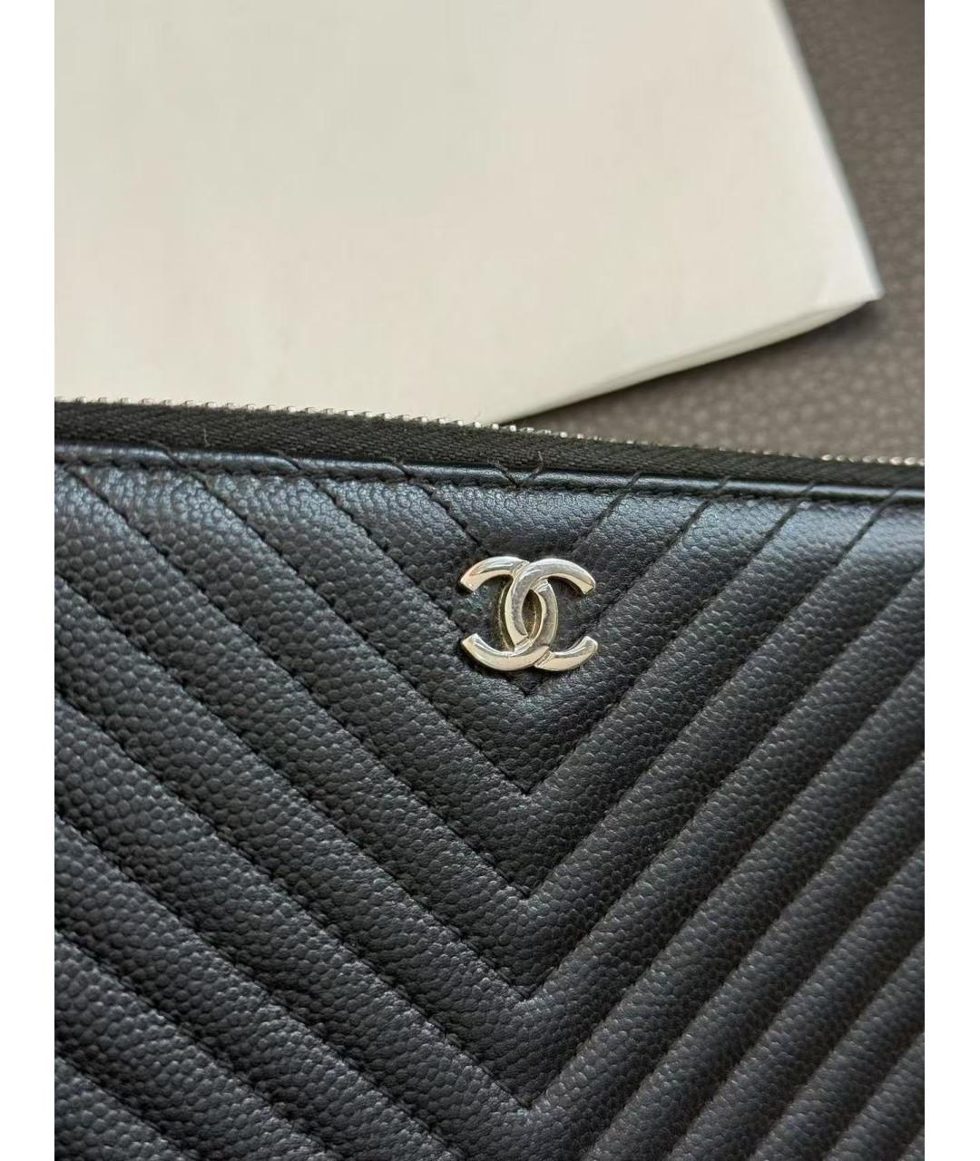 CHANEL Черный кошелек, фото 5