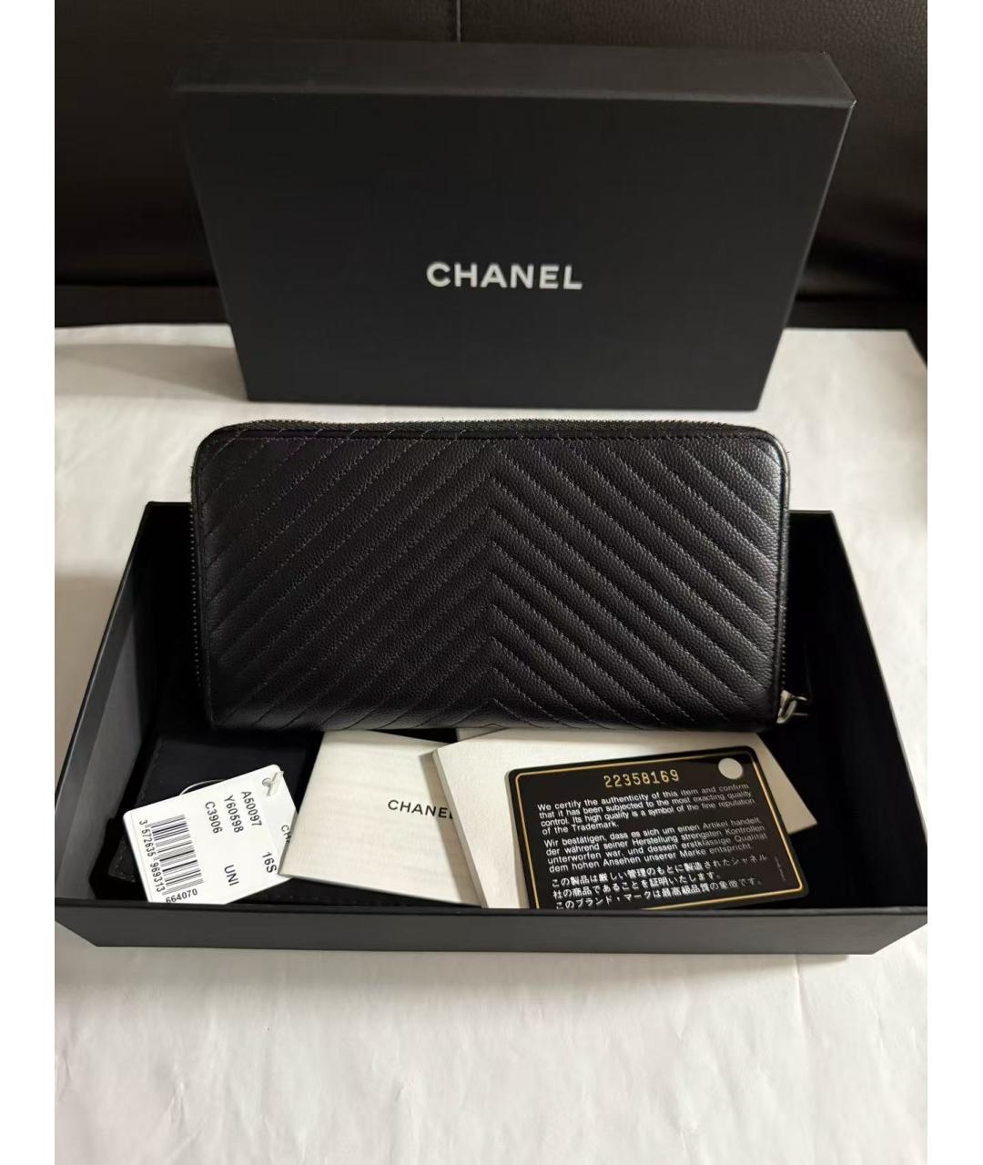 CHANEL Черный кошелек, фото 2