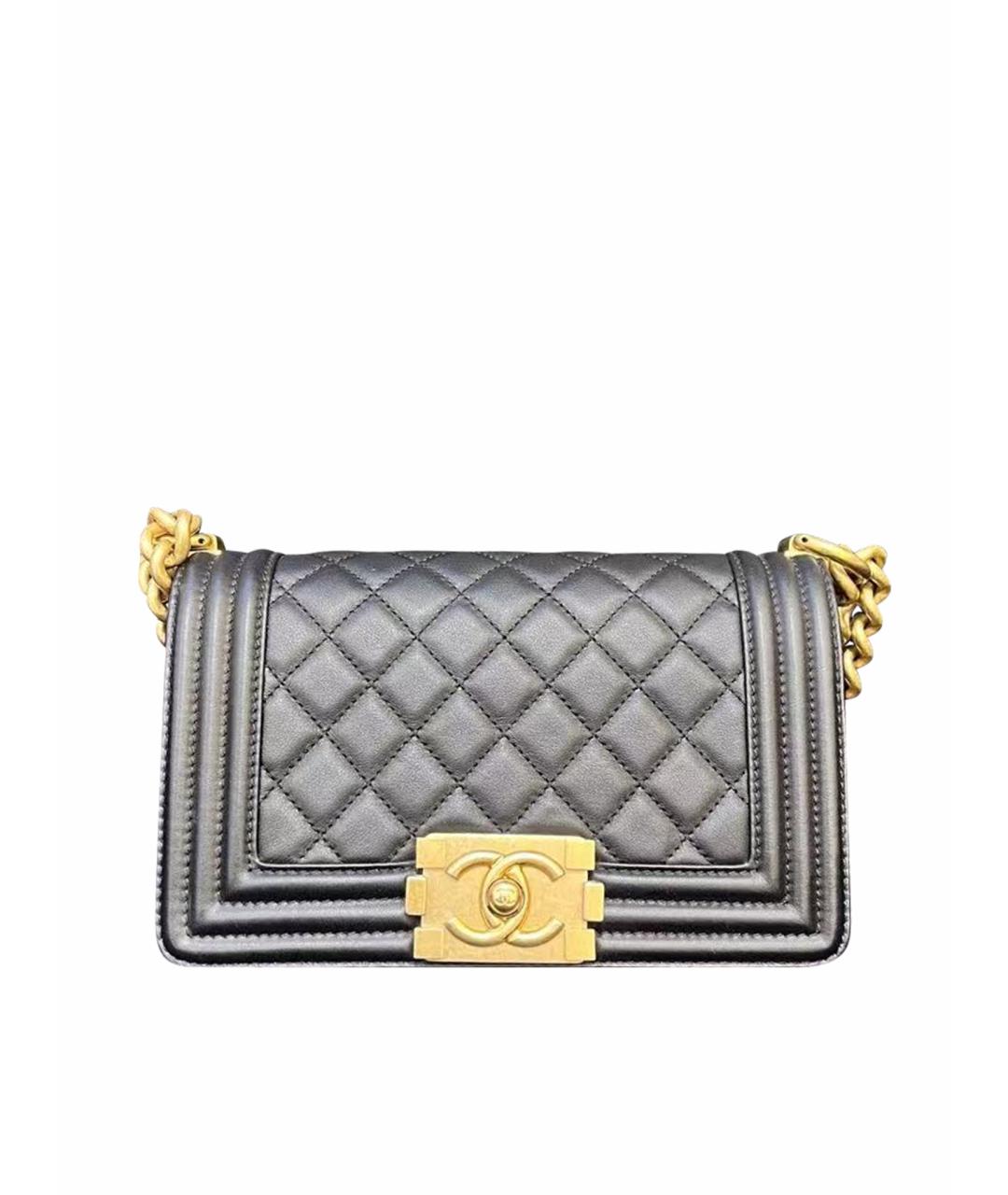 CHANEL Черная кожаная сумка через плечо, фото 1