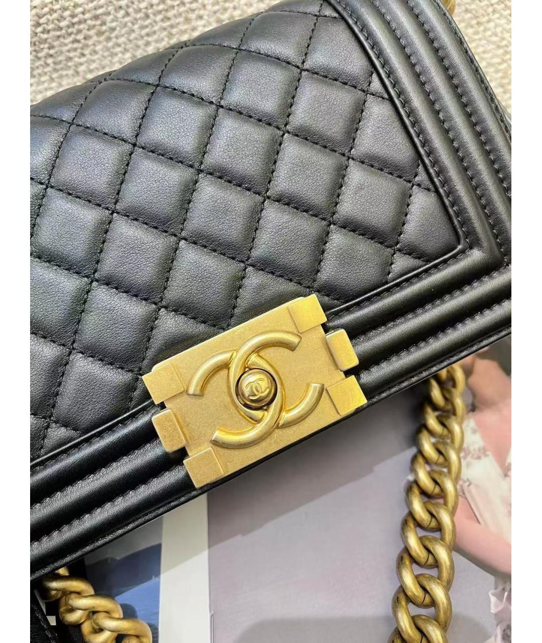 CHANEL Черная кожаная сумка через плечо, фото 4