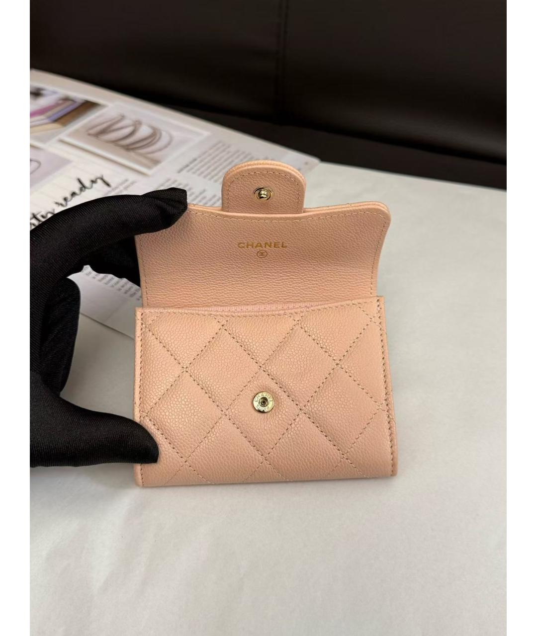 CHANEL Розовый кошелек, фото 5