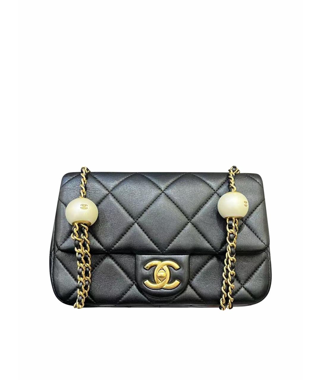 CHANEL Черная кожаная сумка через плечо, фото 1