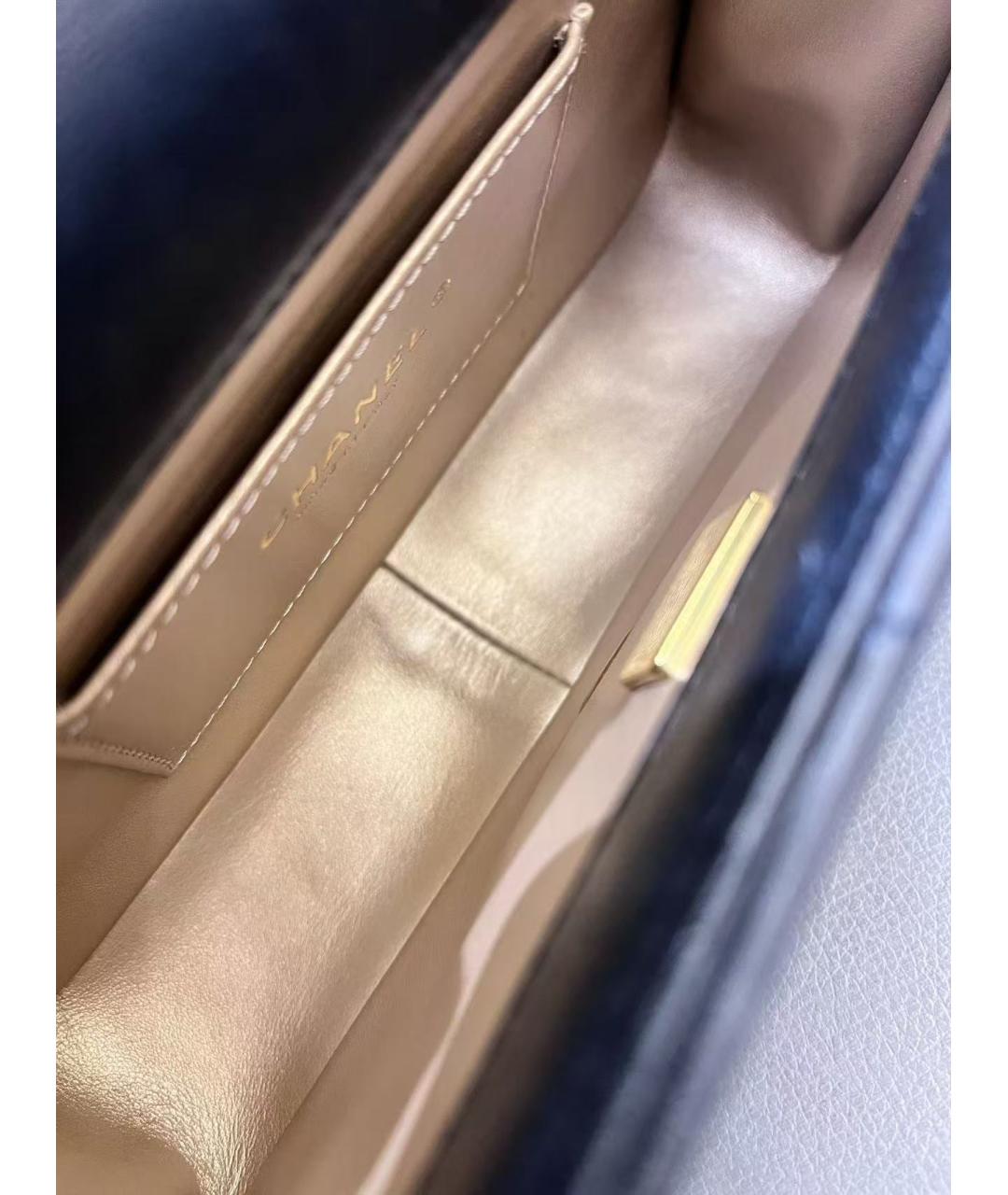 CHANEL Черная кожаная сумка через плечо, фото 5