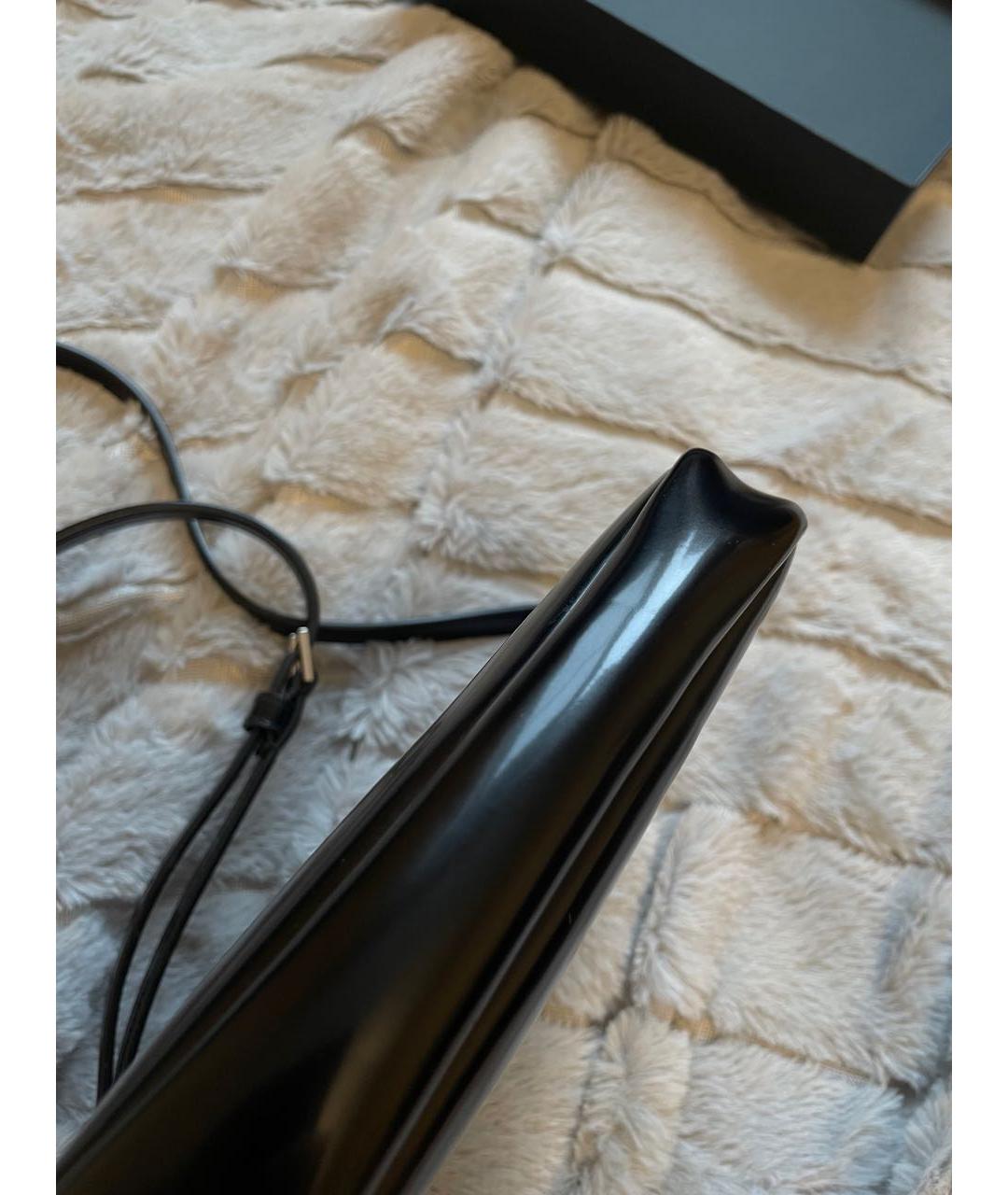 SAINT LAURENT Черная сумка на плечо из лакированной кожи, фото 5