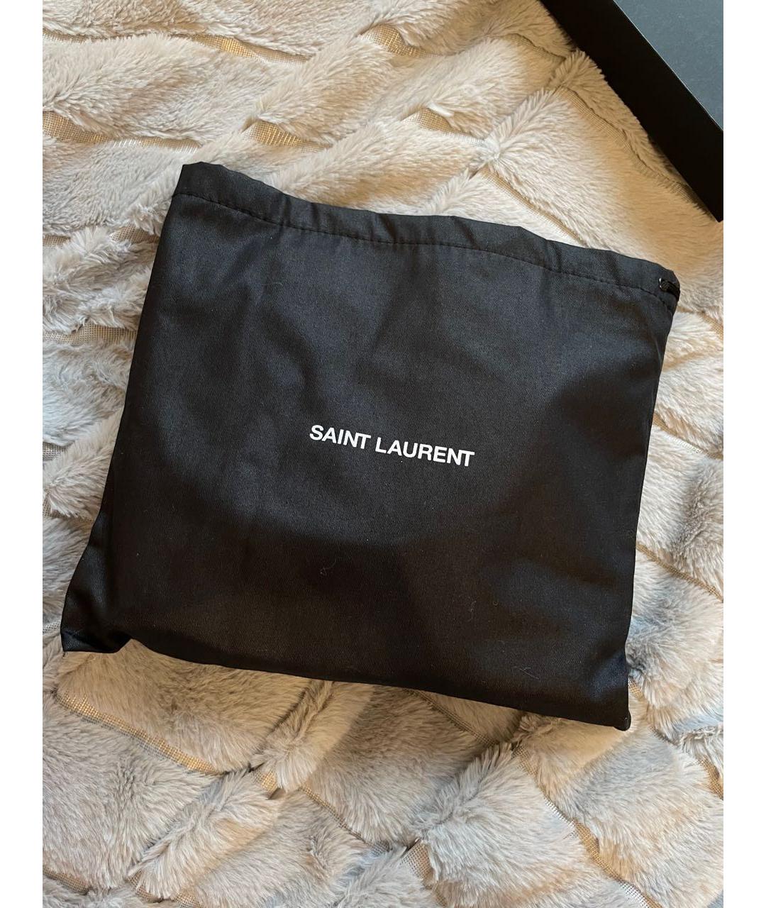 SAINT LAURENT Черная сумка на плечо из лакированной кожи, фото 7