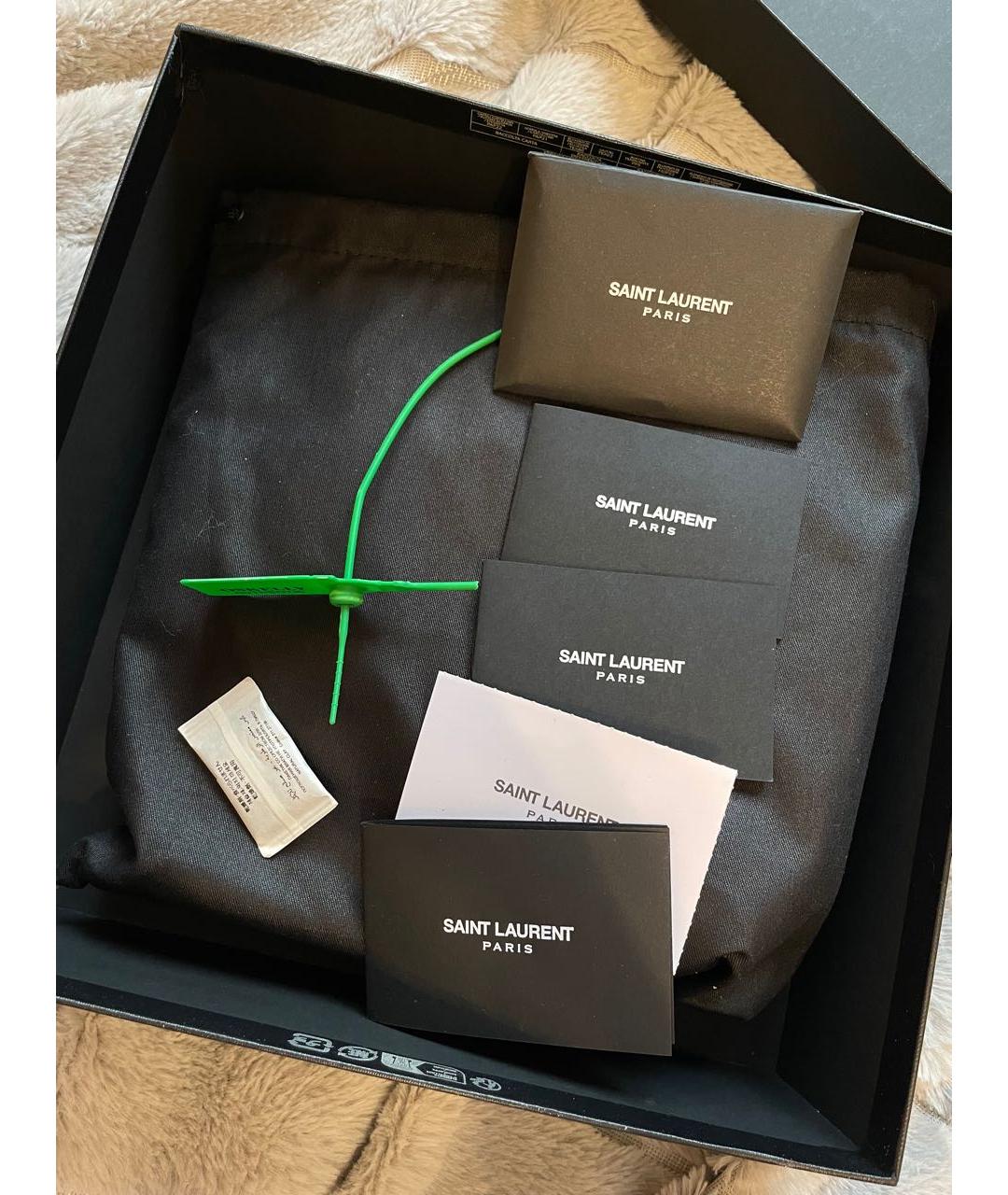 SAINT LAURENT Черная сумка на плечо из лакированной кожи, фото 6