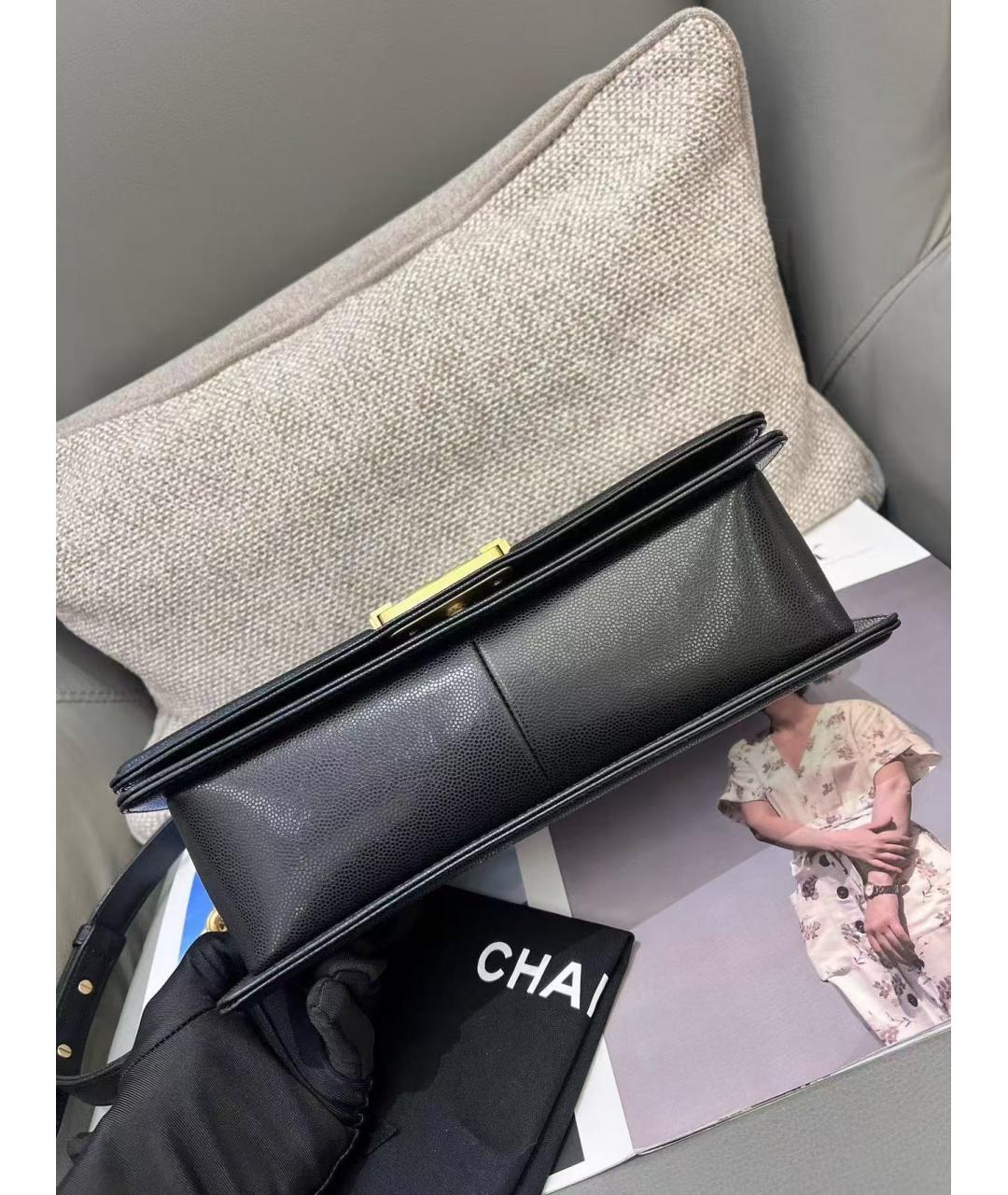 CHANEL Черная кожаная сумка через плечо, фото 4