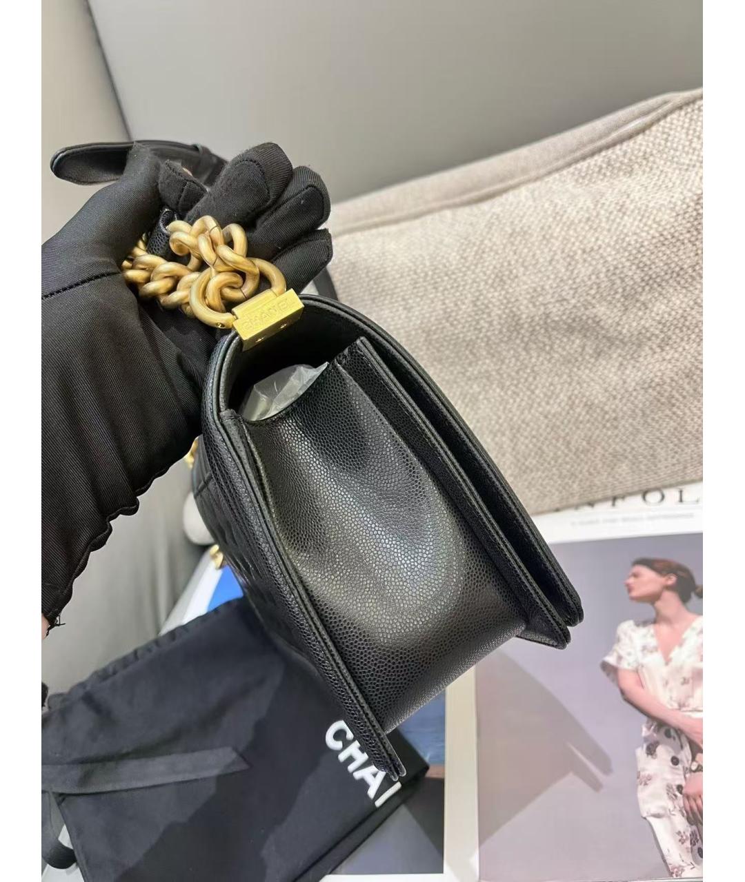 CHANEL Черная кожаная сумка через плечо, фото 3