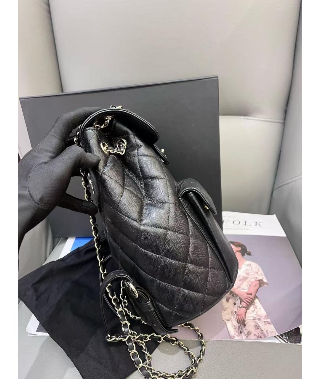 CHANEL Черный кожаный рюкзак, фото 4