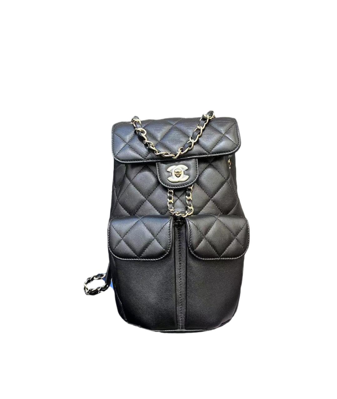 CHANEL Черный кожаный рюкзак, фото 6