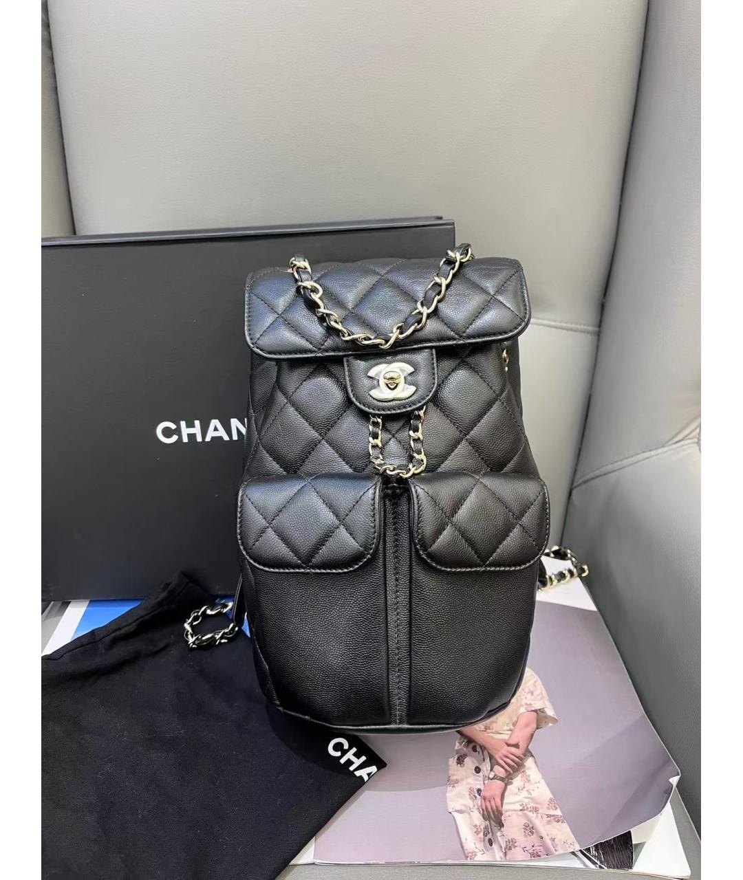 CHANEL Черный кожаный рюкзак, фото 2