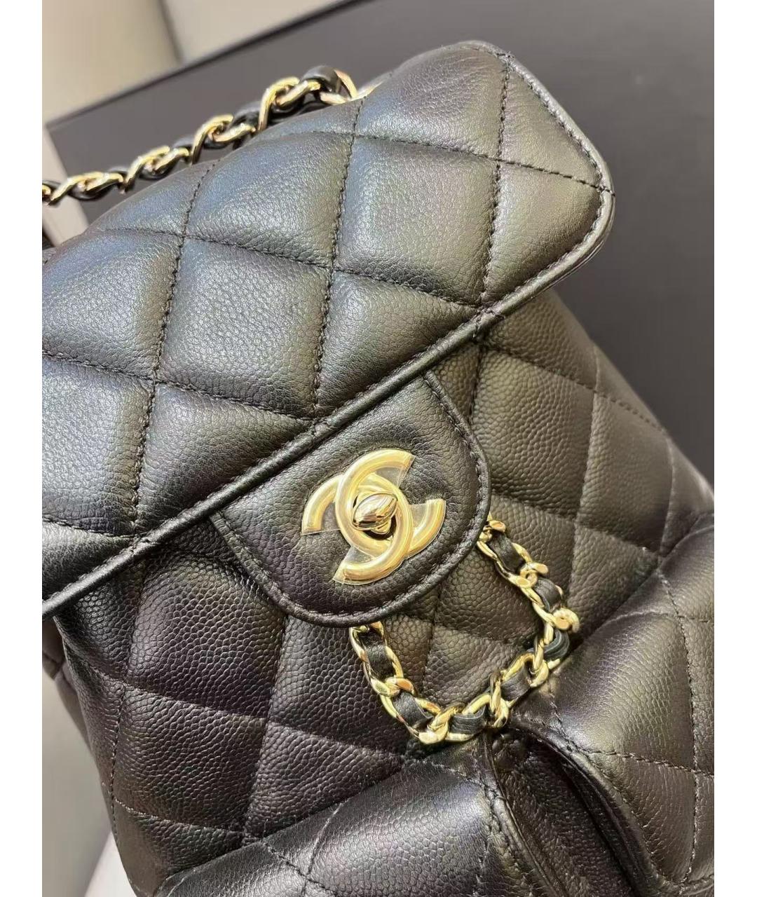 CHANEL Черный кожаный рюкзак, фото 5