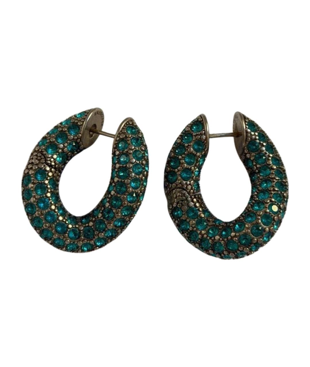 BALENCIAGA Зеленые металлические серьги, фото 1