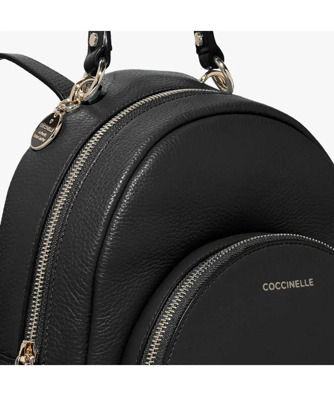 COCCINELLE Черный кожаный рюкзак, фото 2
