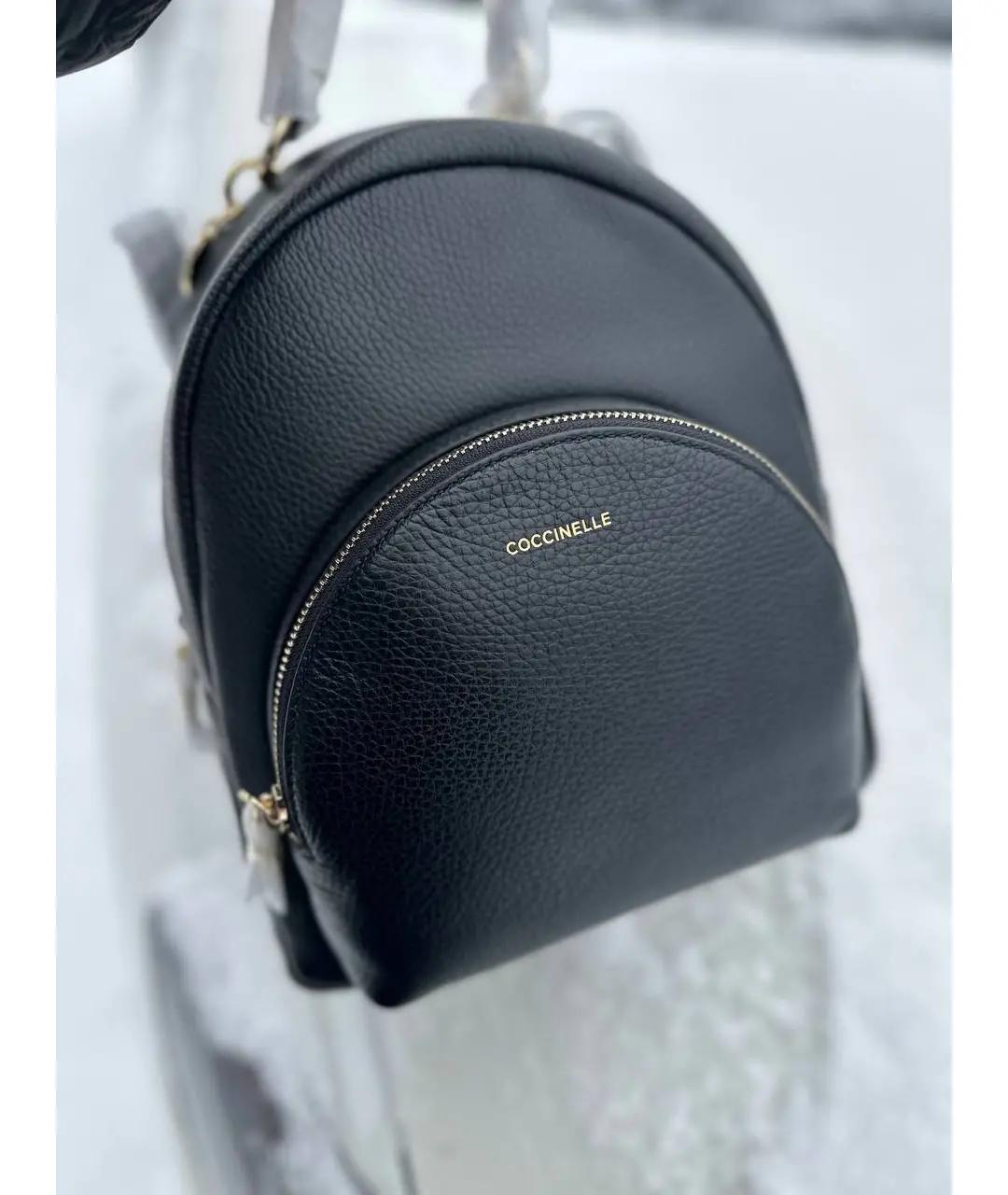 COCCINELLE Черный кожаный рюкзак, фото 6