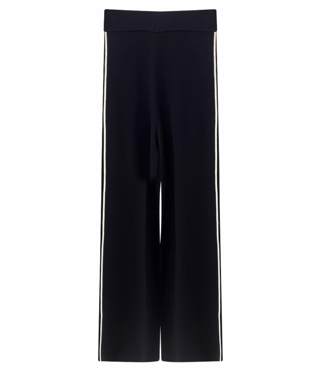 MAX MARA STUDIO Темно-синие вискозные брюки широкие, фото 1