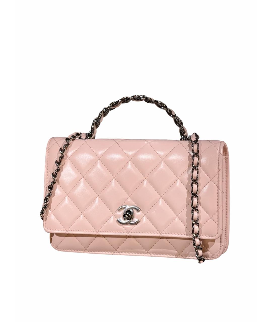 CHANEL Розовая кожаная сумка через плечо, фото 1