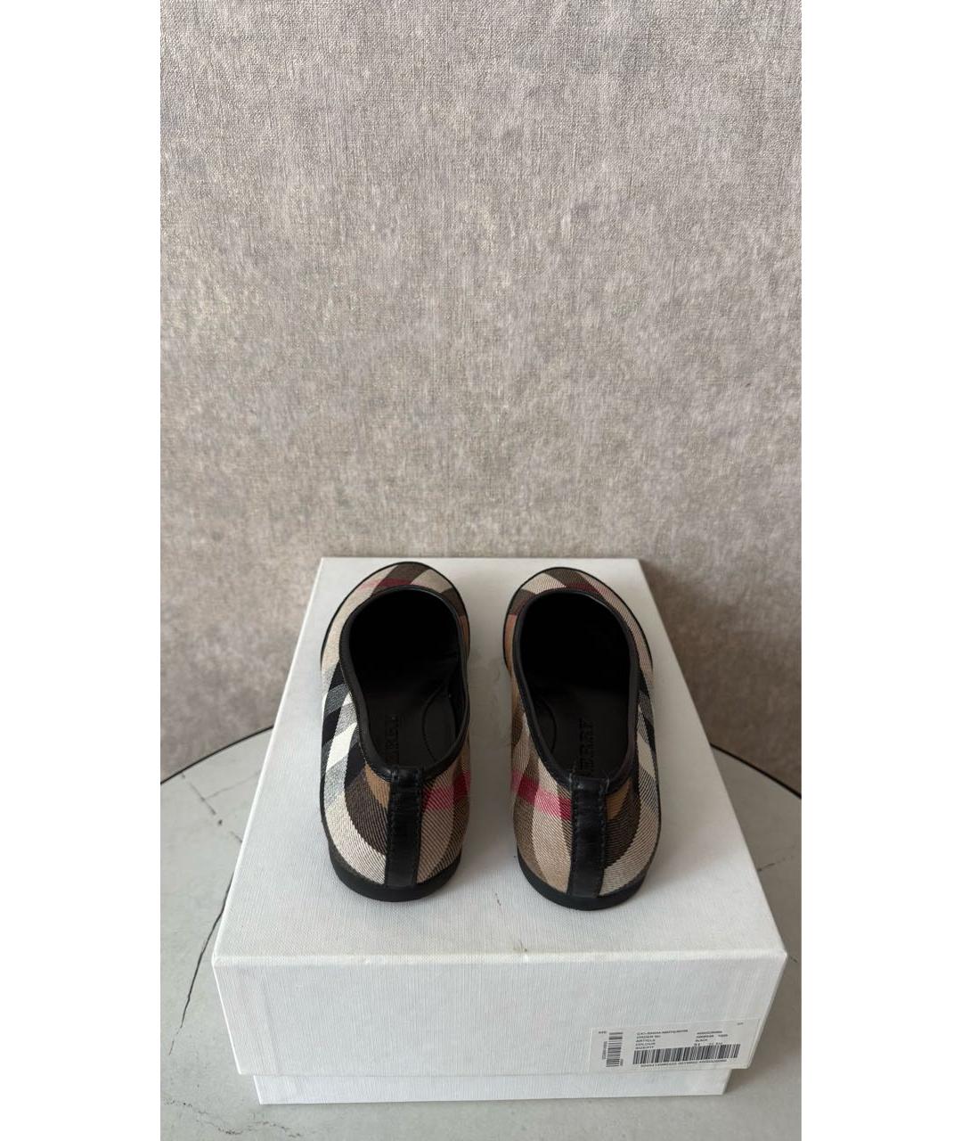 BURBERRY Коричневые кожаные балетки, фото 4