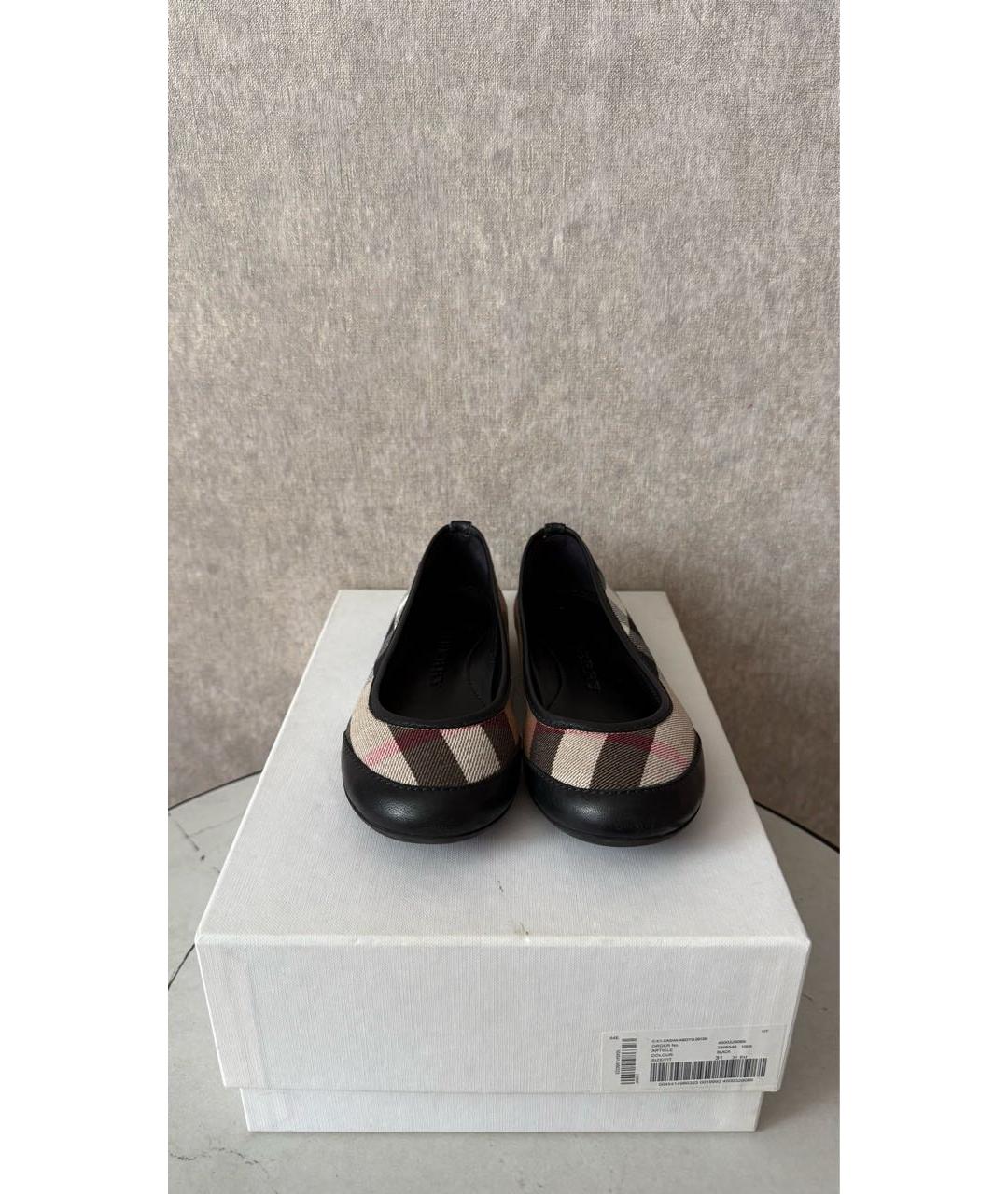 BURBERRY Коричневые кожаные балетки, фото 2