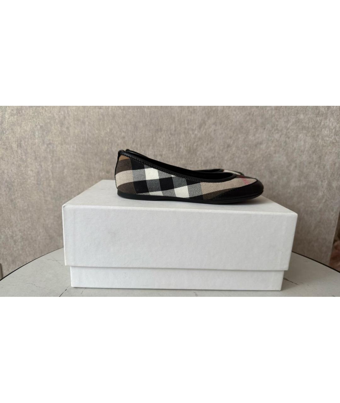 BURBERRY Коричневые кожаные балетки, фото 5