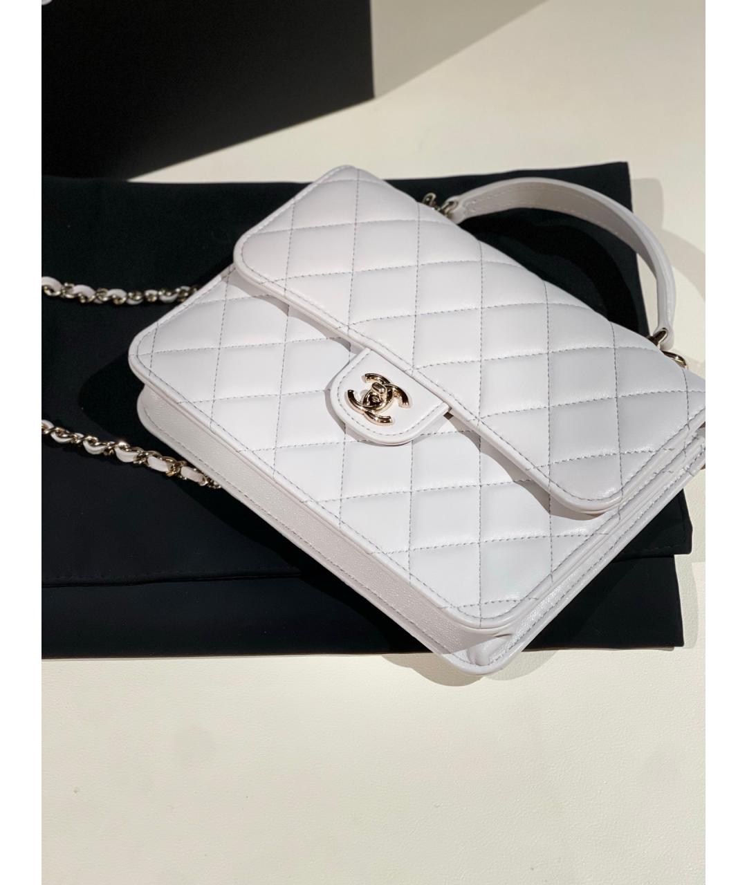 CHANEL Серая кожаная сумка через плечо, фото 4