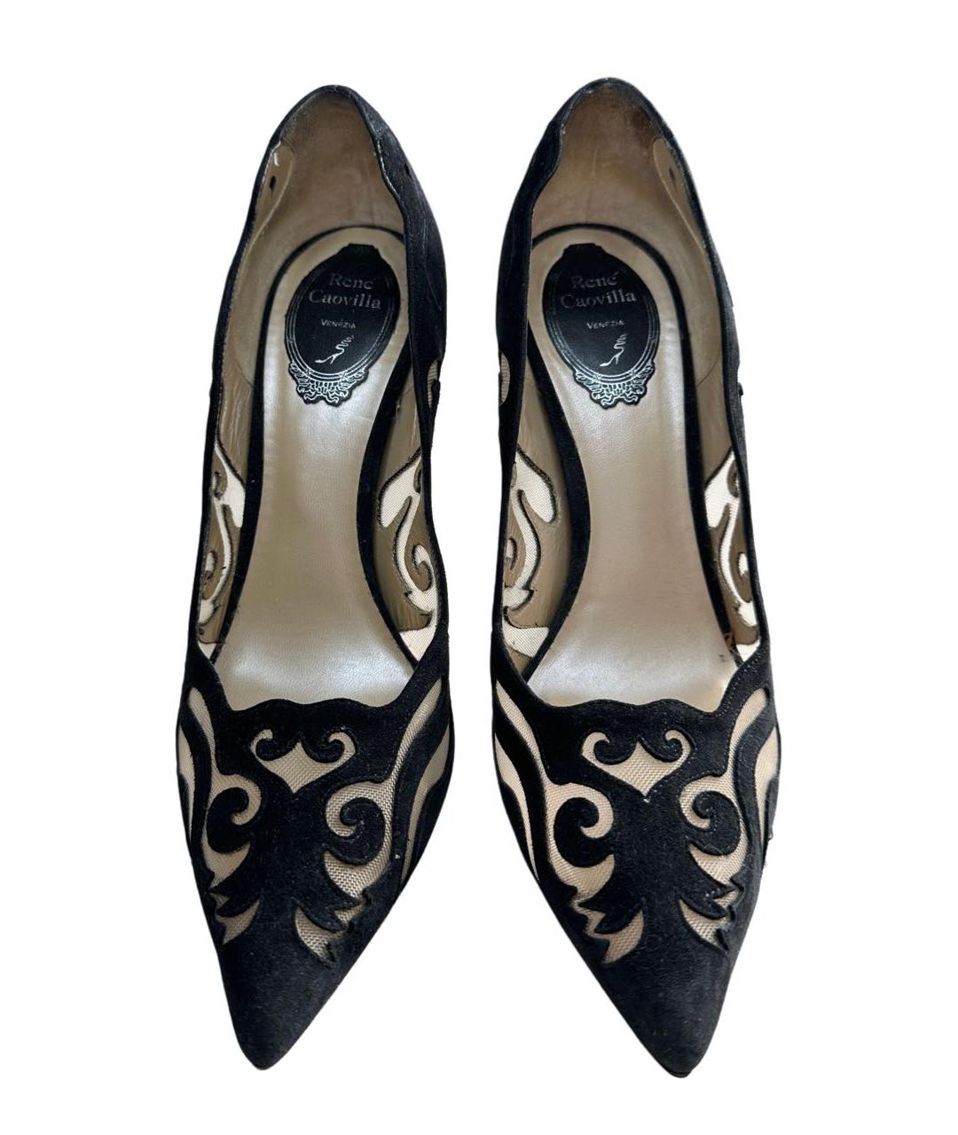 RENE CAOVILLA Черные замшевые туфли, фото 3