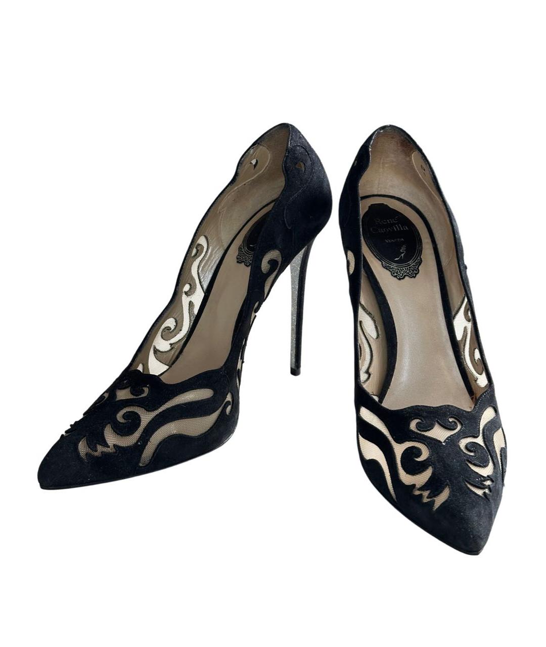 RENE CAOVILLA Черные замшевые туфли, фото 2