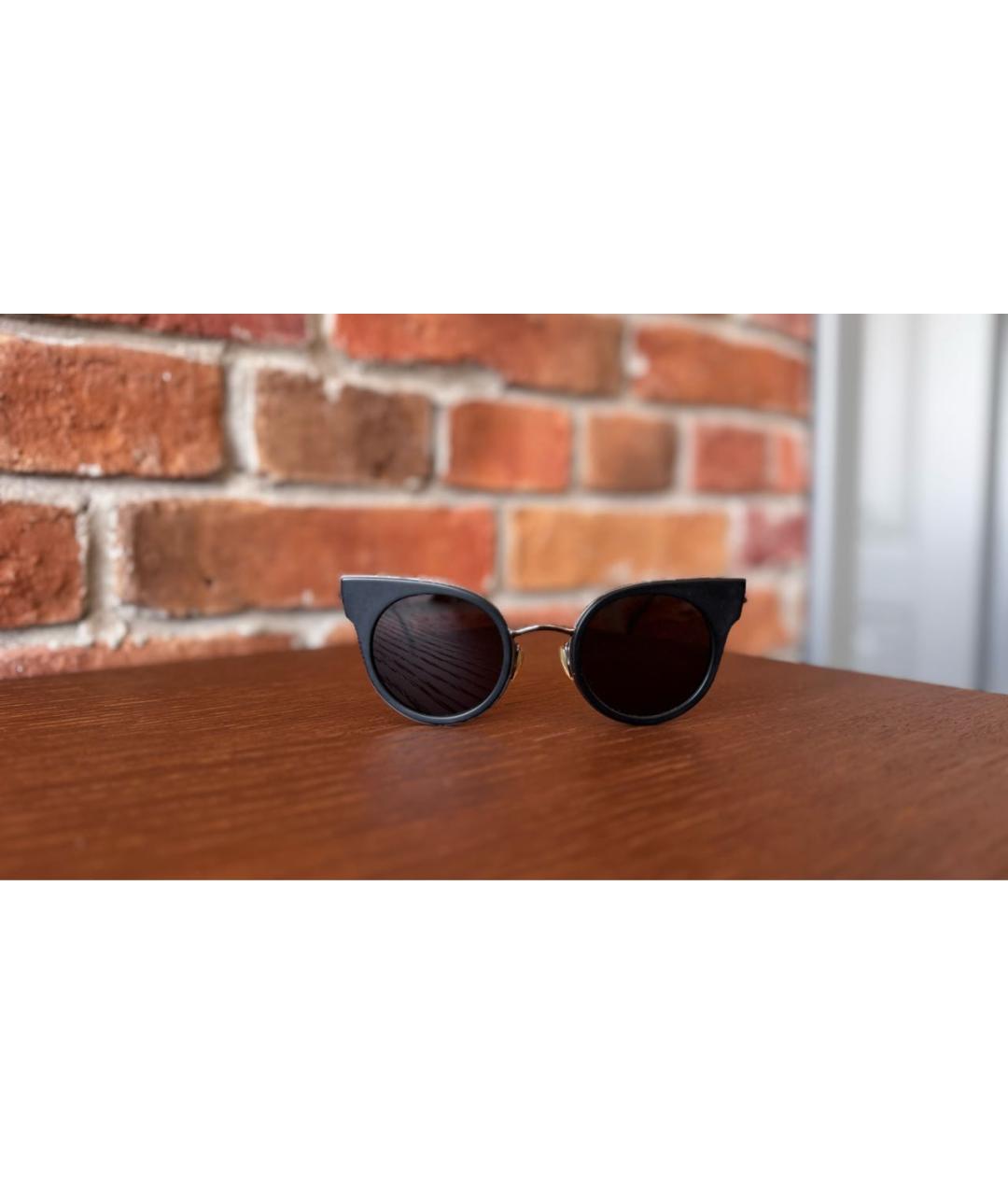 MAX MARA Черные металлические солнцезащитные очки, фото 6