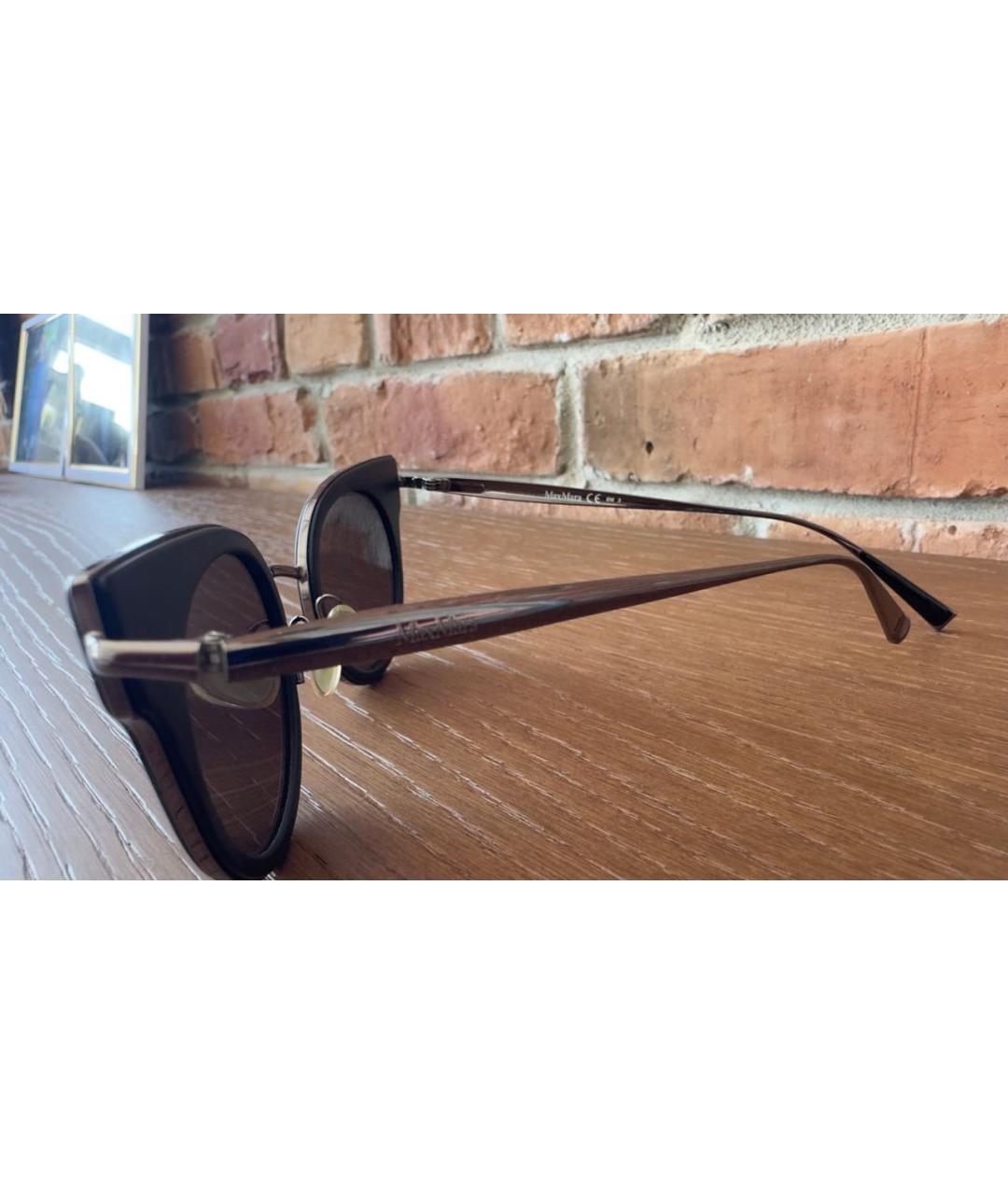 MAX MARA Черные металлические солнцезащитные очки, фото 2