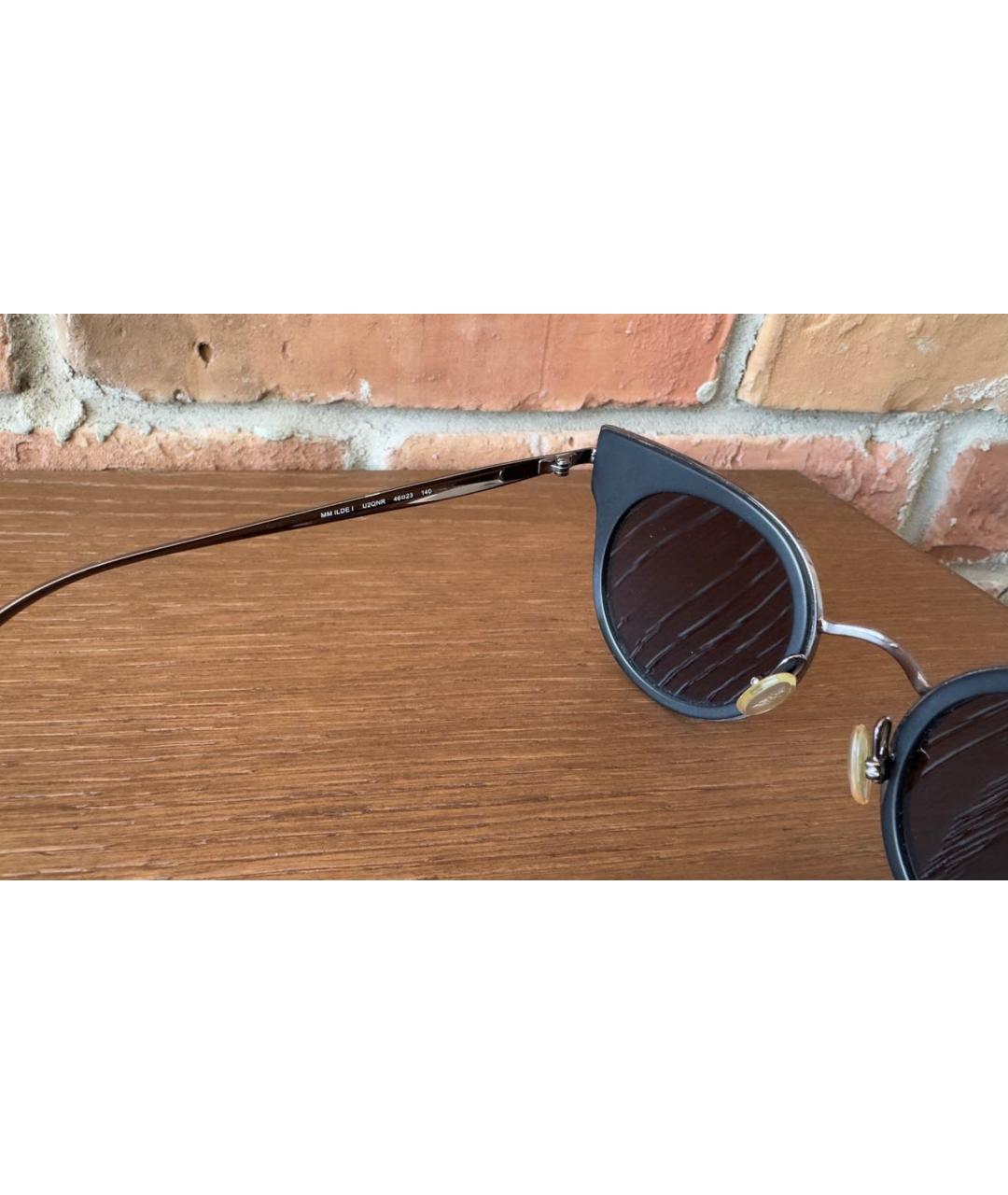 MAX MARA Черные металлические солнцезащитные очки, фото 5