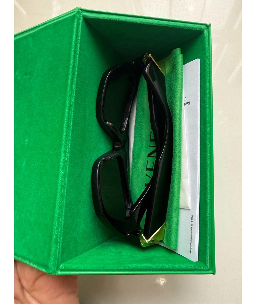 BOTTEGA VENETA Черные пластиковые солнцезащитные очки, фото 7